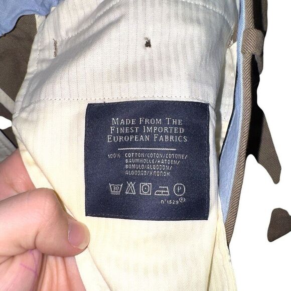 Polo Ralph Lauren Fine Tailoring Tobacco Brown Twill Trousers 36/30 - Picture 12 of 13